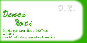 denes noti business card